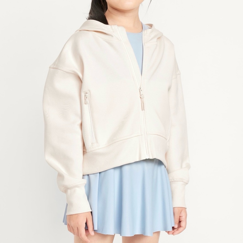 Old Navy Active Girls’ Dynamic Fleece Zip-Front Performance Hoodie - Size M (8)